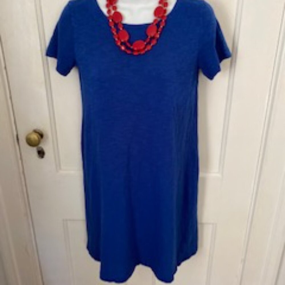 Women's Gap Royal Blue Short Sleeve Tee Shirt Dress, Size XS